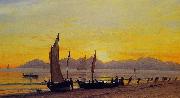 Albert Bierstadt Boats Ashore at Sunset oil painting picture wholesale